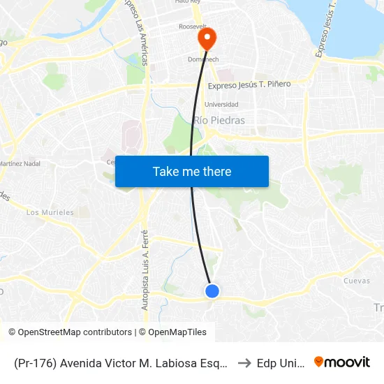 (Pr-176) Avenida Victor M. Labiosa Esquina Calle Pio Baroja to Edp University map