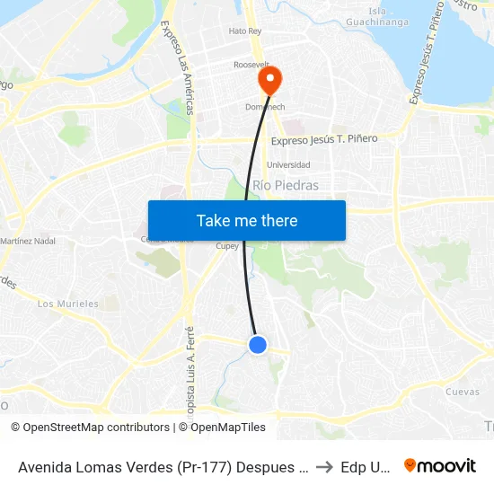 Avenida Lomas Verdes (Pr-177) Despues Lado Opuesto Avenida La Sierra to Edp University map