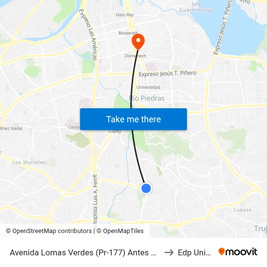Avenida Lomas Verdes (Pr-177) Antes Calle Santa Agueda to Edp University map