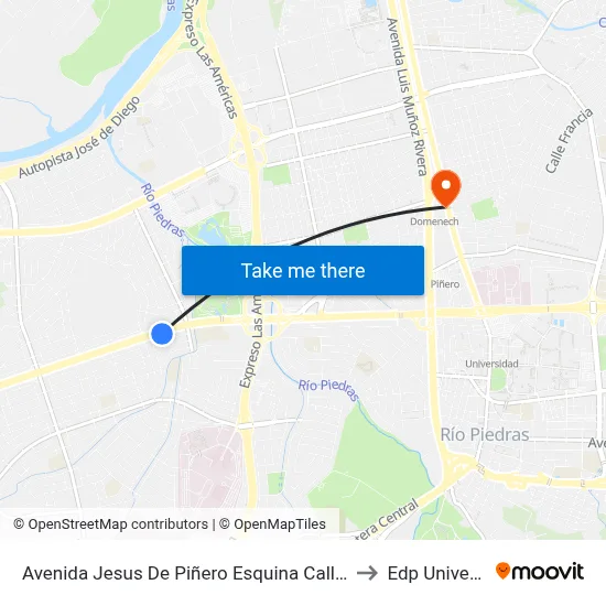 Avenida Jesus De Piñero Esquina Calle 41 S.E. to Edp University map