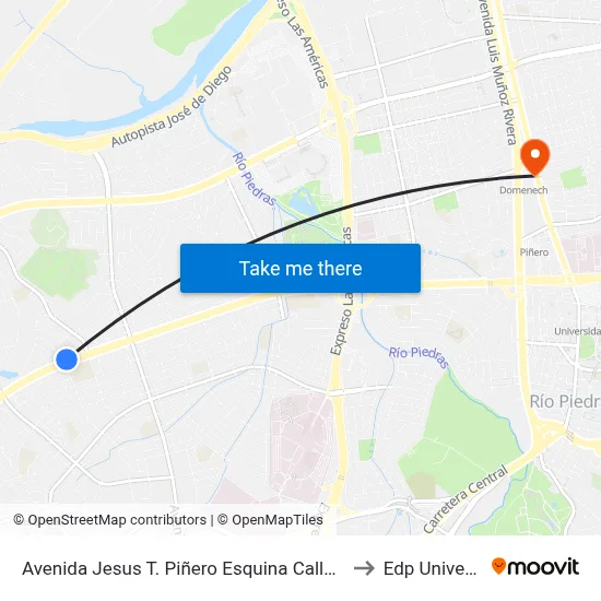Avenida Jesus T. Piñero Esquina Calle Estonia to Edp University map