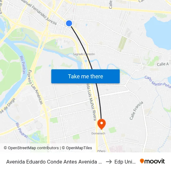 Avenida Eduardo Conde Antes Avenida Juan Ponce De Leon to Edp University map