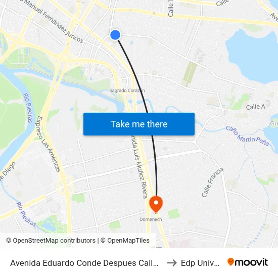 Avenida Eduardo Conde Despues Calle Del Carmen to Edp University map