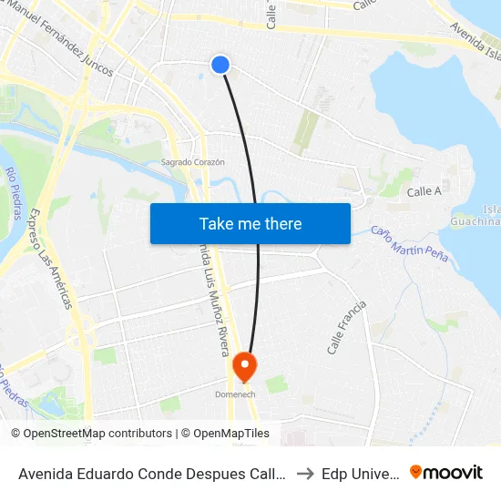 Avenida Eduardo Conde Despues Calle Salgado to Edp University map