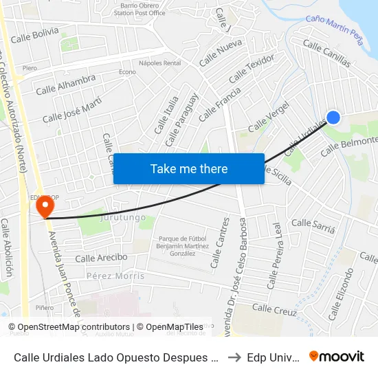 Calle Urdiales Lado Opuesto Despues Calle Borgoña to Edp University map