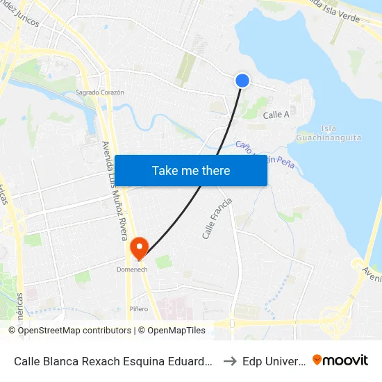 Calle Blanca Rexach Esquina Eduardo Conde to Edp University map
