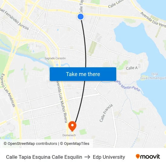 Calle Tapia Esquina Calle Esquilin to Edp University map