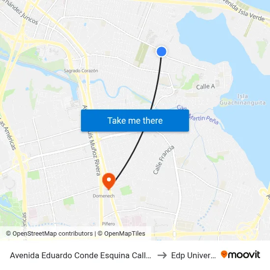 Avenida Eduardo Conde Esquina Calle Ferrer to Edp University map