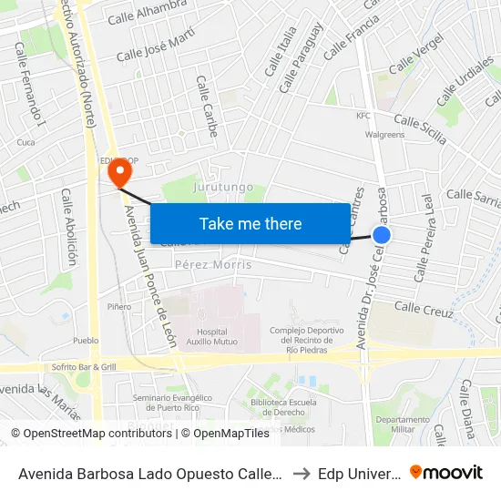Avenida Barbosa Lado Opuesto Calle Gerona to Edp University map