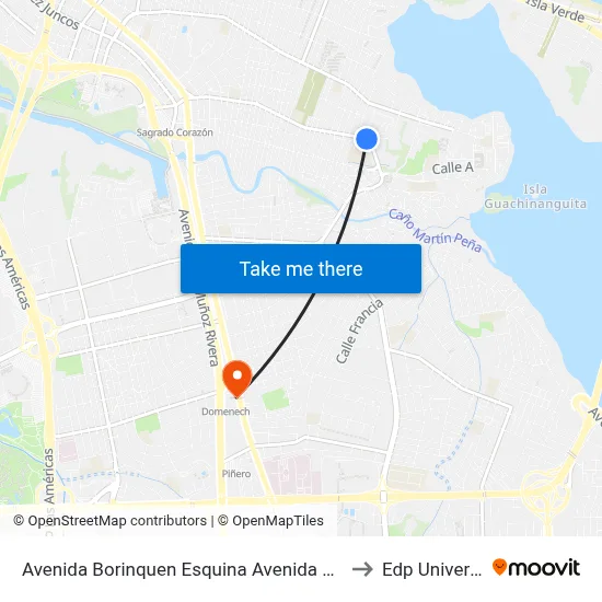Avenida Borinquen Esquina Avenida Barbosa to Edp University map