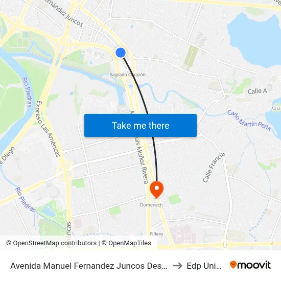 Avenida Manuel Fernandez Juncos Despues Calle Jordan to Edp University map