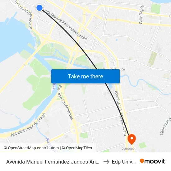 Avenida Manuel Fernandez Juncos Antes Calle Suau to Edp University map