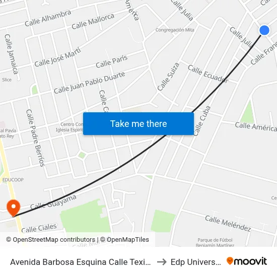 Avenida Barbosa Esquina Calle Texidor to Edp University map