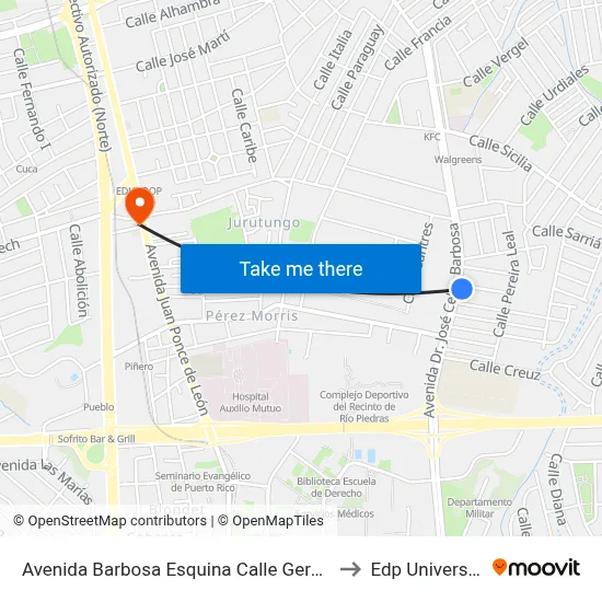 Avenida Barbosa Esquina Calle Gerona to Edp University map