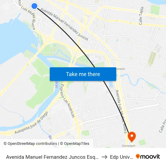 Avenida Manuel Fernandez Juncos Esquina Calle La Paz to Edp University map