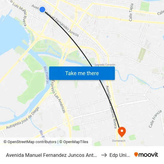 Avenida Manuel Fernandez Juncos Antes Calle Monserrate to Edp University map