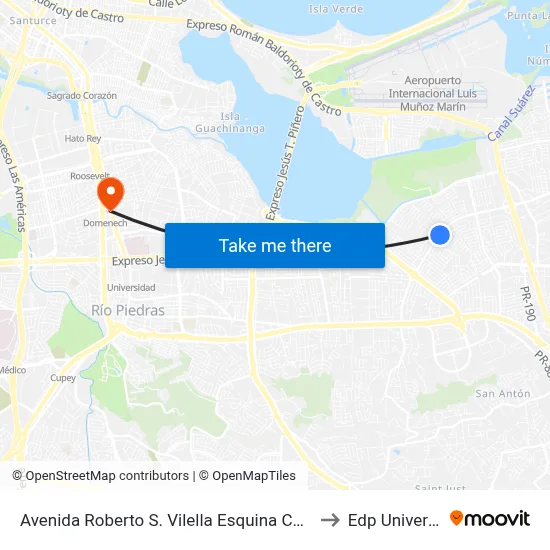 Avenida Roberto S. Vilella Esquina Calle 263 to Edp University map