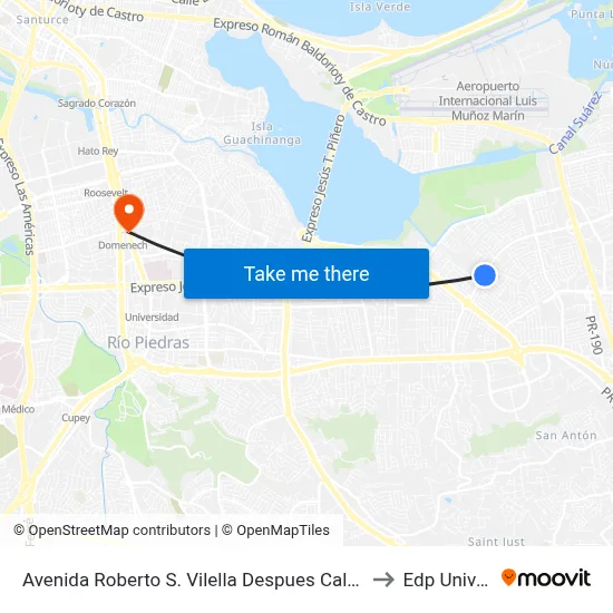 Avenida Roberto S. Vilella Despues Calle Felix De Azar to Edp University map