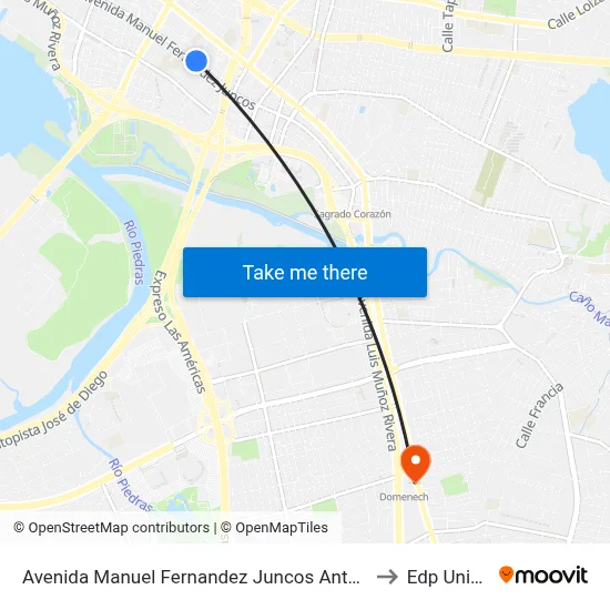 Avenida Manuel Fernandez Juncos Antes Calle Hipodromo to Edp University map