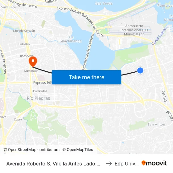 Avenida Roberto S. Vilella Antes Lado Opuesto Calle 259 to Edp University map