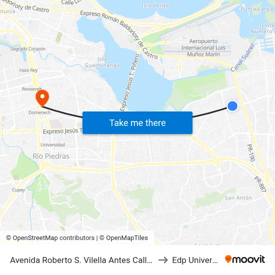 Avenida Roberto S. Vilella Antes Calle 246 to Edp University map