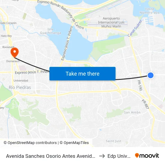 Avenida Sanches Osorio Antes Avenida Monserrate to Edp University map