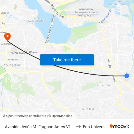 Avenida Jesús M. Fragoso Antes Vía 48 to Edp University map