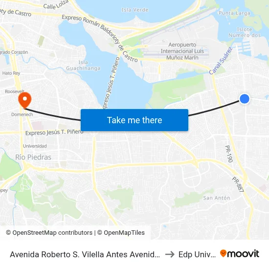 Avenida Roberto S. Vilella Antes Avenida Sanches Osorio to Edp University map