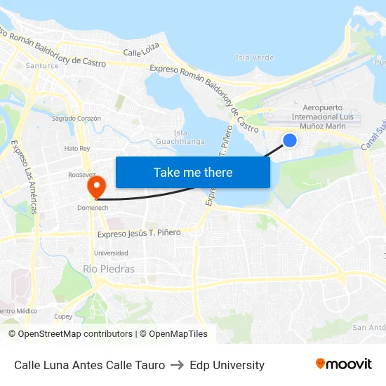 Calle Luna Antes Calle Tauro to Edp University map