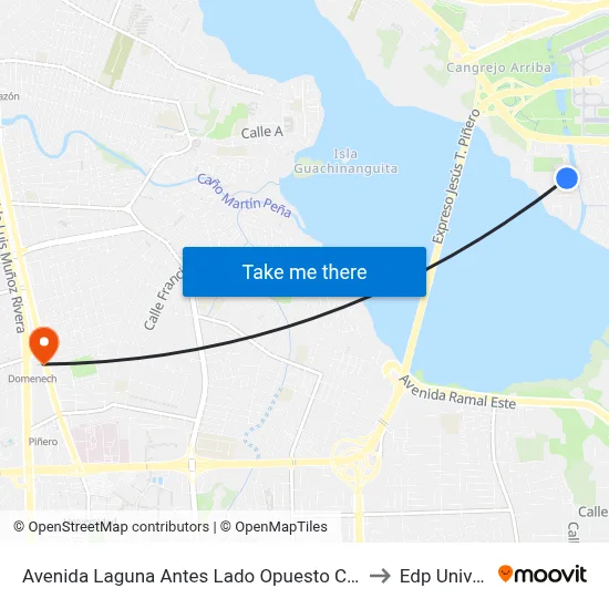 Avenida Laguna Antes Lado Opuesto Calle Calle Luna to Edp University map