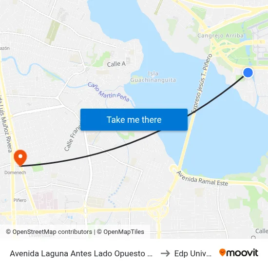 Avenida Laguna Antes Lado Opuesto Calle Acuario to Edp University map