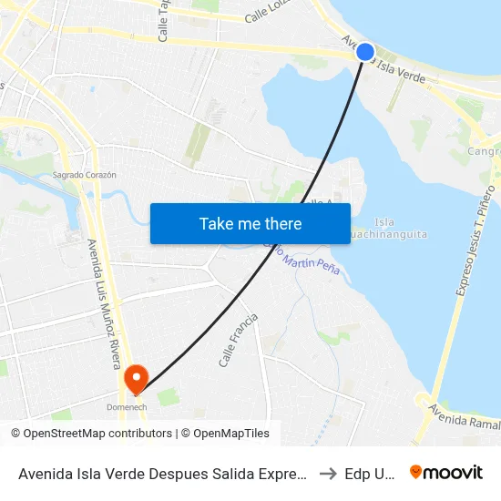 Avenida Isla Verde Despues Salida Expreso Ramón Baldorioty De Castro to Edp University map