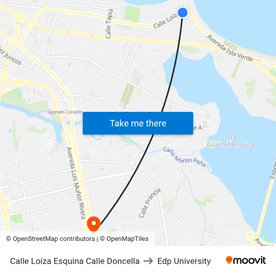 Calle Loiza Esquina Calle Doncella to Edp University map