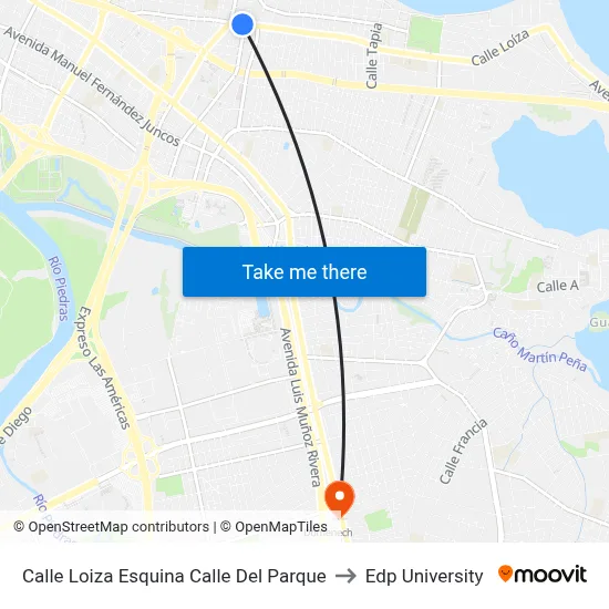 Calle Loiza Esquina Calle Del Parque to Edp University map