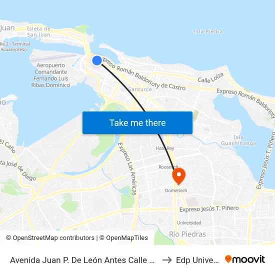 Avenida Juan P. De León Antes Calle Ensenada to Edp University map