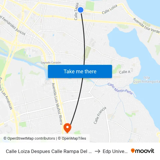 Calle Loiza Despues Calle Rampa Del Almirante to Edp University map