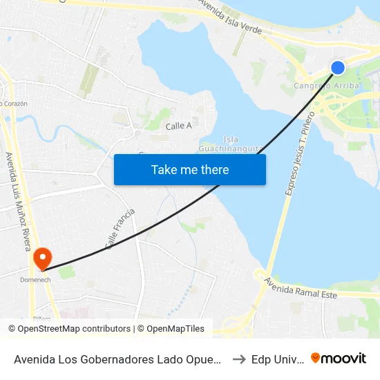 Avenida Los Gobernadores Lado Opuesto Calle Diazway to Edp University map