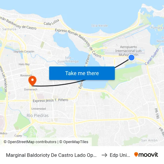 Marginal Baldorioty De Castro Lado Opuesto Calle Joaquina to Edp University map