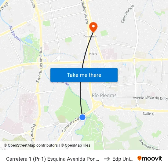 Carretera 1 (Pr-1) Esquina Avenida Ponce De León (Pr-8839) to Edp University map