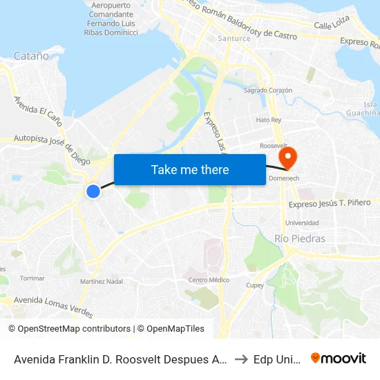 Avenida Franklin D. Roosvelt Despues Avenida San Patricio to Edp University map