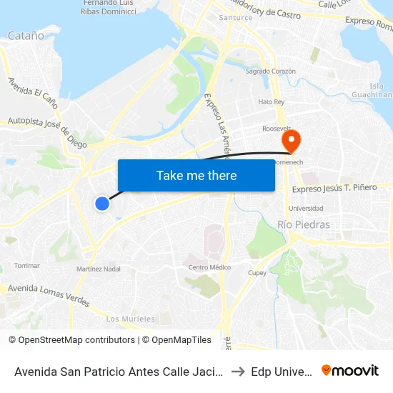 Avenida San Patricio Antes Calle Jacinto Galib to Edp University map