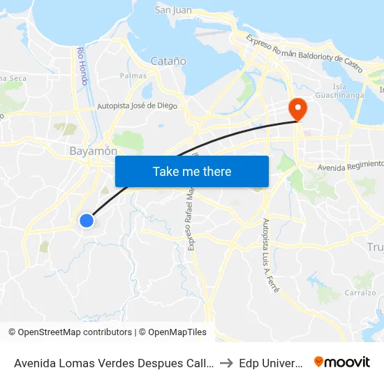 Avenida Lomas Verdes Despues Calle 39 to Edp University map
