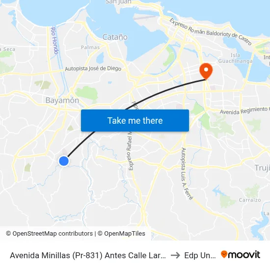Avenida Minillas (Pr-831) Antes Calle Laredo Pr-199 (Gasolina Shell) to Edp University map