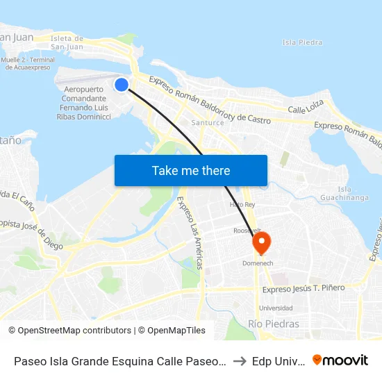 Paseo Isla Grande Esquina Calle Paseo De Las Fuentes to Edp University map