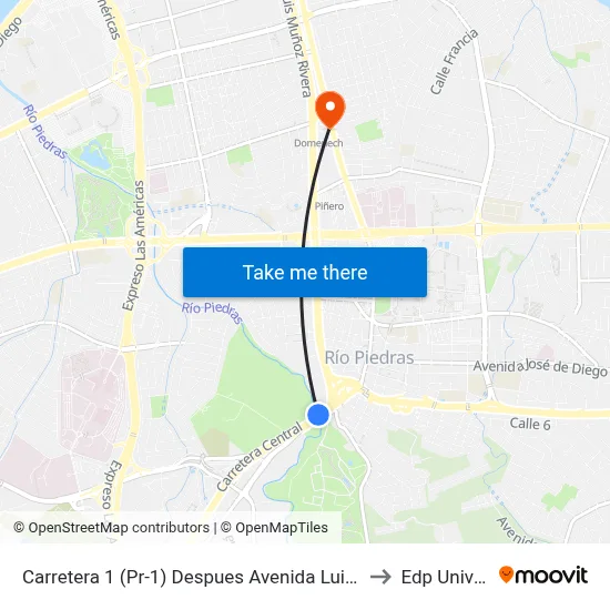 Carretera 1 (Pr-1) Despues Avenida Luis Muñoz Rivera to Edp University map