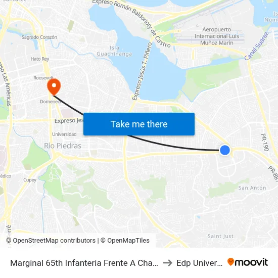 Marginal 65th Infanteria Frente A Charlie Boy to Edp University map