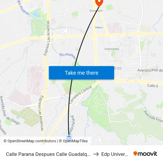 Calle Parana Despues Calle Guadalquivir to Edp University map