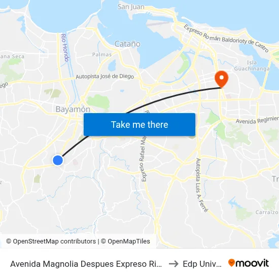 Avenida Magnolia Despues Expreso Rio Hondo (Pr-5) to Edp University map