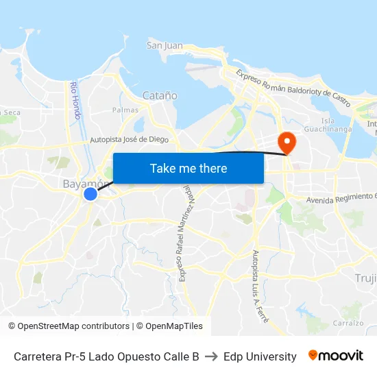 Carretera Pr-5 Lado Opuesto Calle B to Edp University map