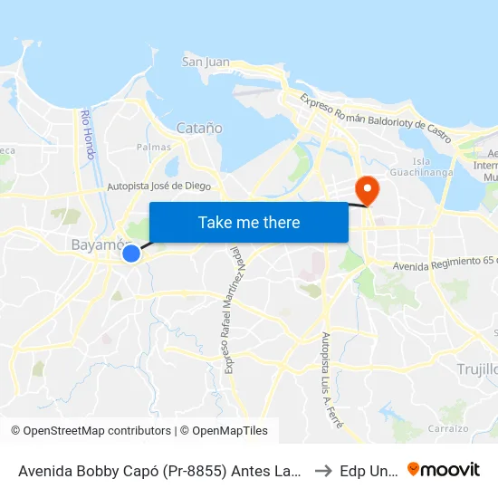Avenida Bobby Capó (Pr-8855) Antes Lado Opuesto Calle Las Rosas to Edp University map